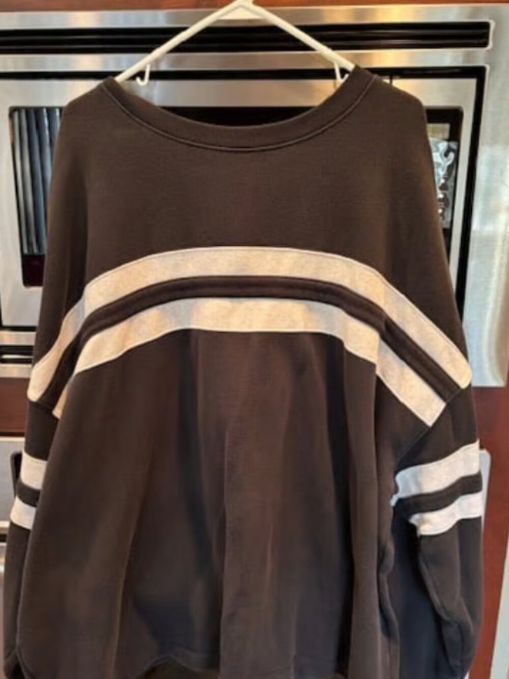 Nuuds Vintage Stripe Long Sleeve Sweatshirt Black Size XXL
